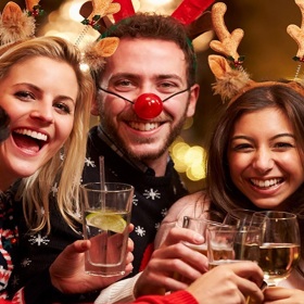 Silvestrovská party s přáteli.