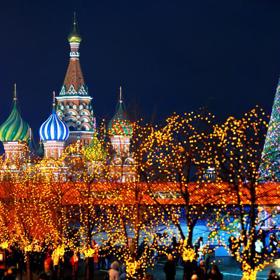 Ruská Moskva je a musí být na Vánoce stylová a ohromující.