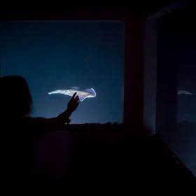 Noční pohled z pokoje.