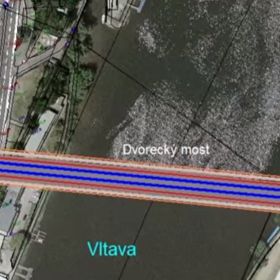 Dvorecký most v Praze, který propojí Smíchov s Podolím.
