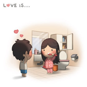 Láska je... když si myslím, že jsi nádherná při dělání těch nejjednodušších věcí.