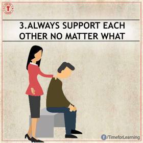 3. Podporujte se bez ohledu na cokoliv.