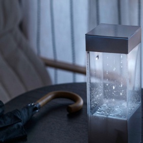 1. Hmotné zařízení, které ukazuje, jaké bude zítřejší počasí. Bude-li pršet, uvidí jeho majitel padat kapky. Má-li se přehnat bouře, začnou šlehat blesky. Jediným nedostatkem Tempescopu je, že stále ještě nedokáže ukázat blížící se sněžení. Autorem je Ken Kawamoto.