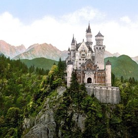 Zámek Neuschwanstein.