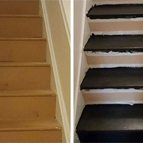 Schody bylo nejprve nutné upravit.