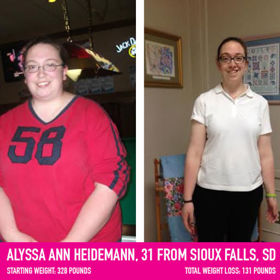 Alyssa Ann Heidemann (zhubla 59 kilo) radí: Vařte si zdravá jídla a omezte příjem sacharidů (i těch rafinovaných).