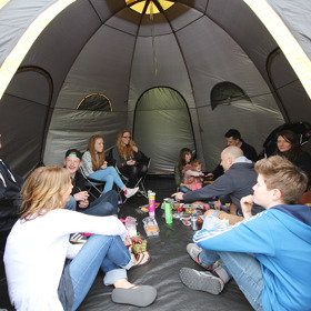 POD Tents jsou nabízeny v několika různých velikostech.