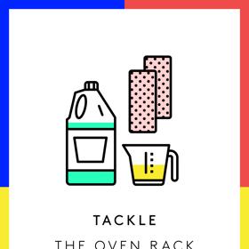 Očistěte mřížky (nejen) trouby. Budete potřebovat konvičku octa, 1/2 šálku prostředku na mytí nádobí a 8 čistících ubrousků. Nejprve olemujte vanu ubrousky, pak mřížky ponořte do teplé vody, přidejte ocet a nechte přes noc stát.