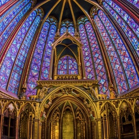Sainte Chapelle v Paříži (Francie).