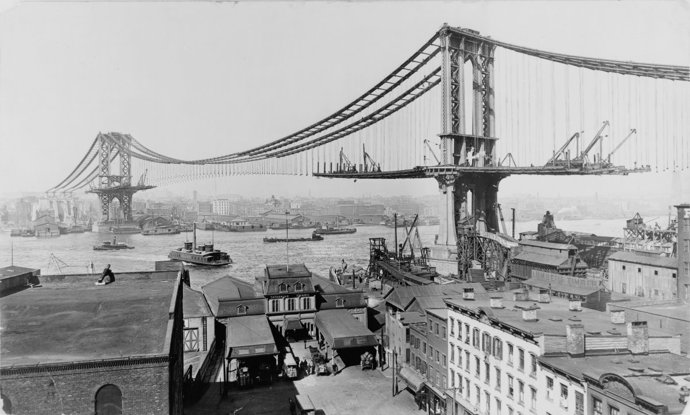 V důsledku zvýšení populace město investovalo do infrastruktury. Výsledkem je i Manhattan Bridge.