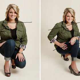 2. Nestůjte čelně k fotografovi, ale pootočte se zhruba 30 stupňů od objektivu.