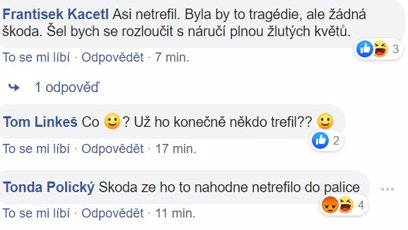 FOTO: Lidé by se radovali, kdyby Babiš zemřel.