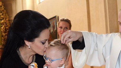 FOTO: Brunovi šla za kmotru Lucie Bílá.