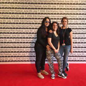 Zleva: naše fotografka Nikola Fričová, reportérky Veronika Hándlová a Markéta Kuča