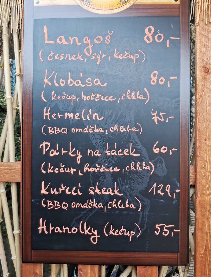 FOTO: Ceník Džbán