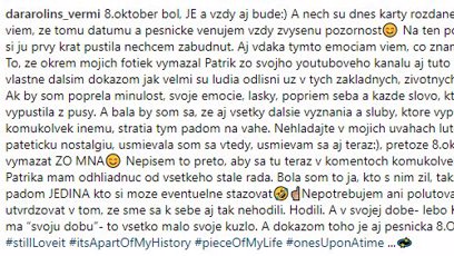 FOTO: Tohle Dara vzkázala přes Instagram své bývalé lásce.