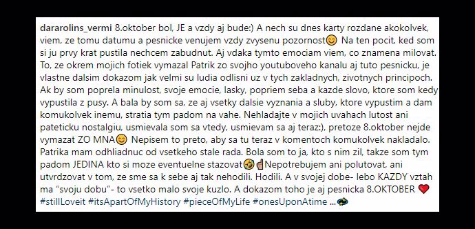 FOTO: Tohle Dara vzkázala přes Instagram své bývalé lásce. – stránka 421