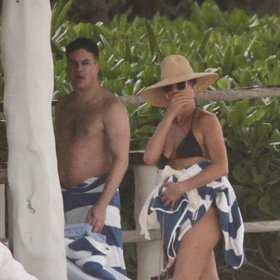 Herečka v mexickém Tulumu s Willem Speckem.