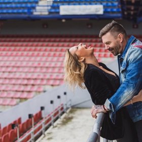 Kateřina Kristelová a Tomáš Řepka při focení pro chystanou knihu.