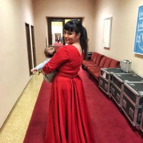 Se svým synem Arturem.