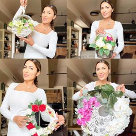 Anife Vyskočilová se pochlubila velikonočními věnci.