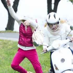 Kaskadér Lucie Benešové.