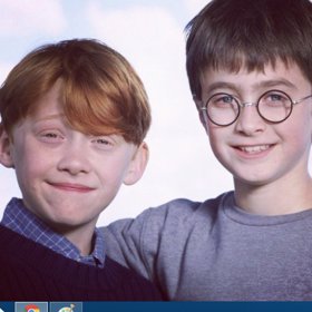 Takhle oba vypadali v prvním díle kouzelnické ságy.