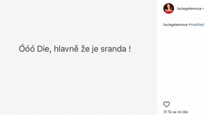 FOTO: Citát, který Gelemová umístila na Instagram.