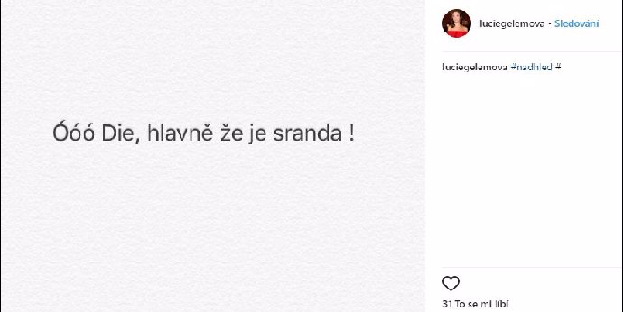 FOTO: Citát, který Gelemová umístila na Instagram. – stránka 1297