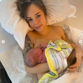 Hafþór Júlíus Björnsson sdílel fotky své ženy coby novopečené maminky.