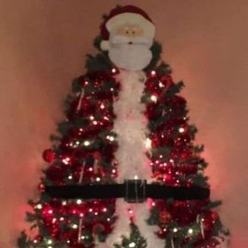 Santa přijde dát dárky pod santostromek.