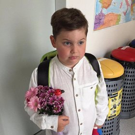 Prvňáček Quentin.