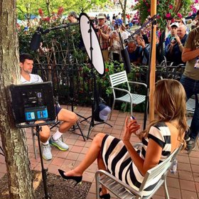 Daniela vede rozhovor s Novakem Djokovičem.