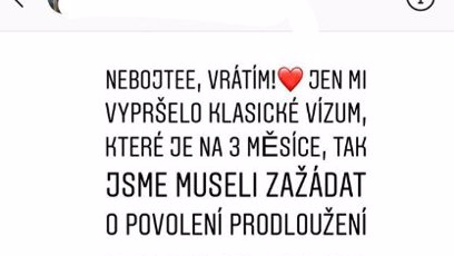 FOTO: Do Česka se prý vrátí. Ani ona ale sama neví, kdy to bude.