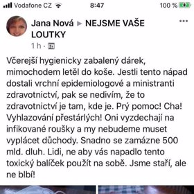 Dárek letěl do koše.