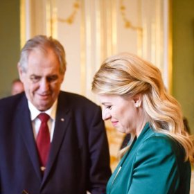 Zuzana Čaputová a Miloš Zeman.