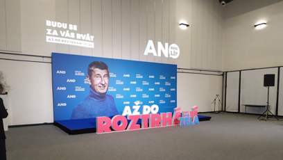 FOTO: Volební štáb hnutí ANO.