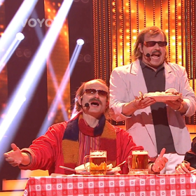 Trojice předvedla píseň od české skupiny Triky & Pověry.