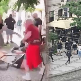 Fotbaloví chuligáni se porvali v Praze.