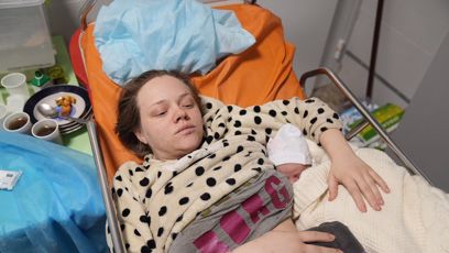 FOTO: Ukrajinská blogerka porodila holčičku.