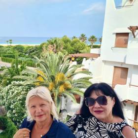 S kamarádkou Ivanou Němečkovou.