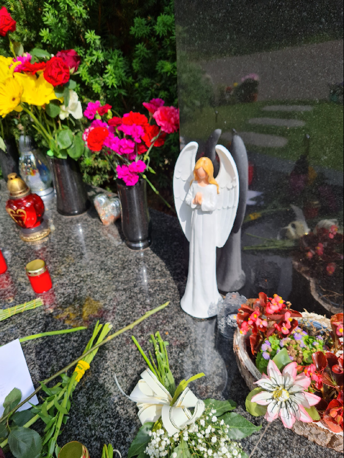 FOTO: Je vidět, že se rodina o hrob vzorně stará. – stránka 271
