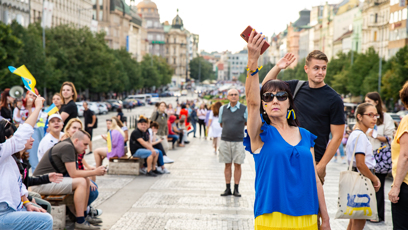 FOTO: Selfie v  národních barvách.