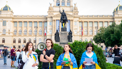 FOTO: Demonstrace na Václavském náměstí.