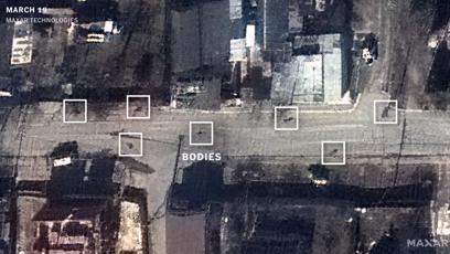 FOTO: 19. března byla na ulici bezvládná těla. V té době byly v Buči ruské jednotky.