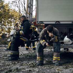 Vyčerpání záchranářů.