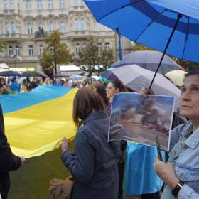 Fotografie z ostřelování Ukrajiny.