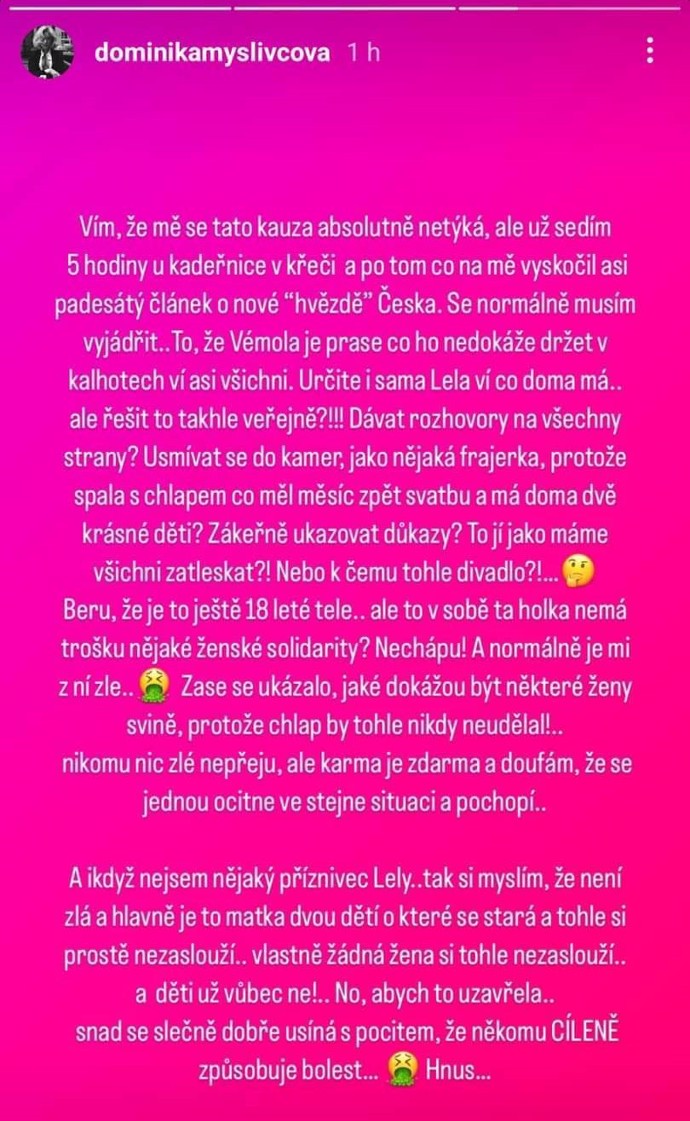 FOTO: Dominika Myslivcová se pustila do milenky Karlose Vémoly. – stránka 448