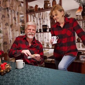 Petr Pavel a jeho žena před lety během vánočních svátků. 