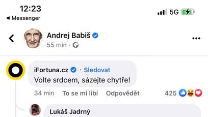 FOTO: Fortuna reagovala na výrok Andreje Babiše.